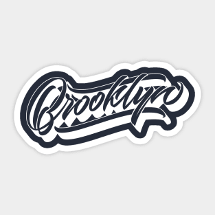 Brooklyn hand made original lettering Sticker